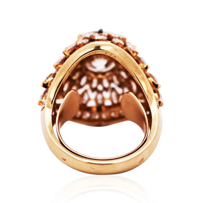 Van Cleef & Arpels, 18K Gold Diamond Ring, GIA