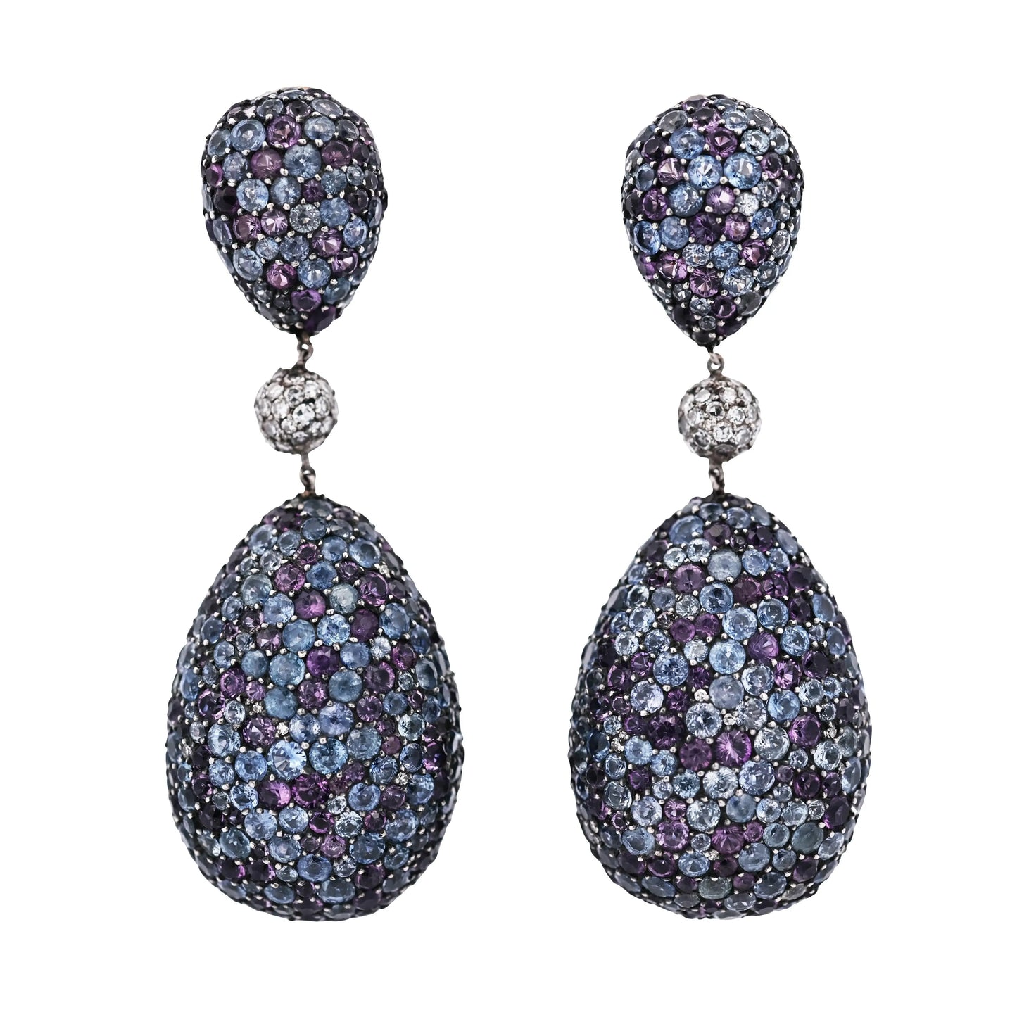 JAR, Sapphire Amethyst Diamond Earrings