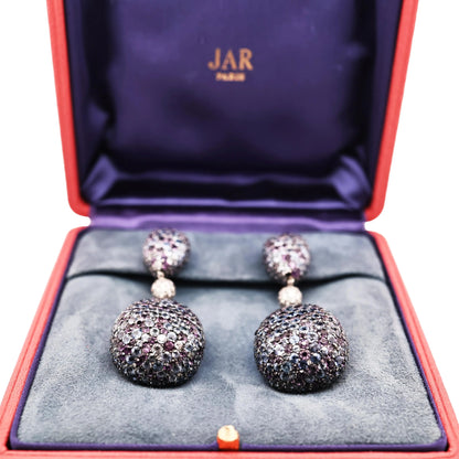 JAR, Sapphire Amethyst Diamond Earrings