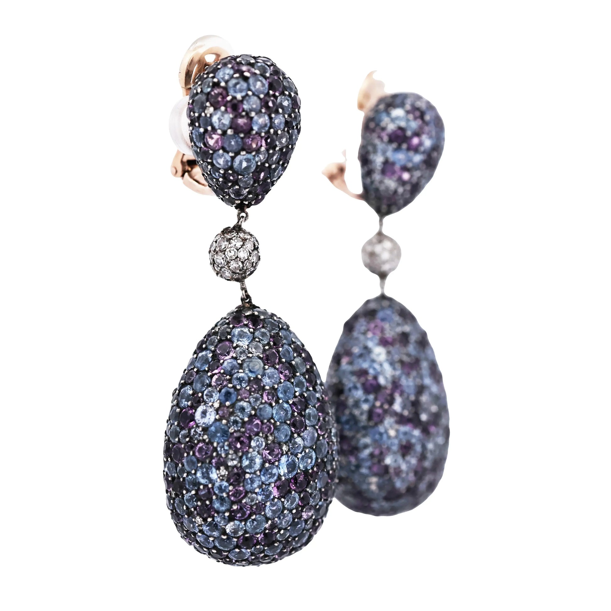 JAR, Sapphire Amethyst Diamond Earrings