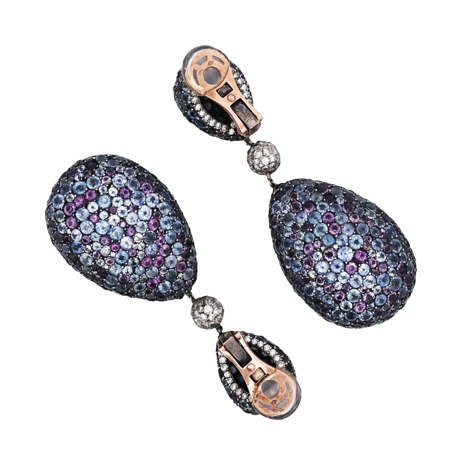 JAR, Sapphire Amethyst Diamond Earrings