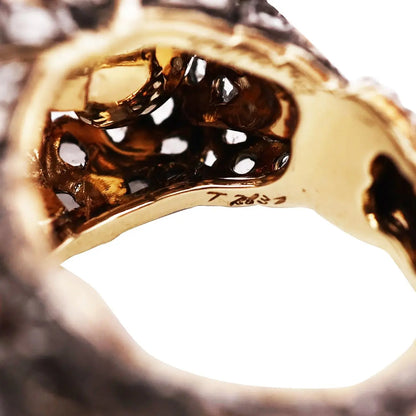 M. Buccellati, Silver-topped Gold Diamond Pearl Ring