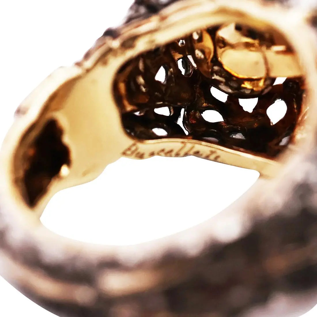 M. Buccellati, Silver-topped Gold Diamond Pearl Ring
