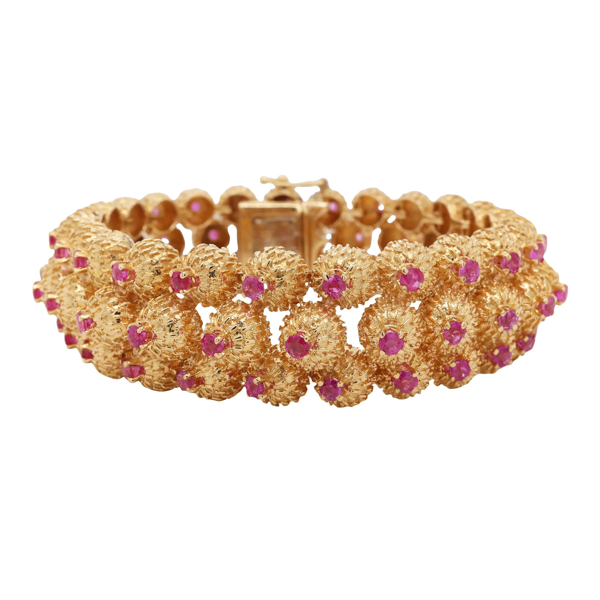 Tiffany, 18K Gold Ruby Diamond Cactus Bracelet