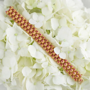 Tiffany, 18K Gold Ruby Diamond Cactus Bracelet