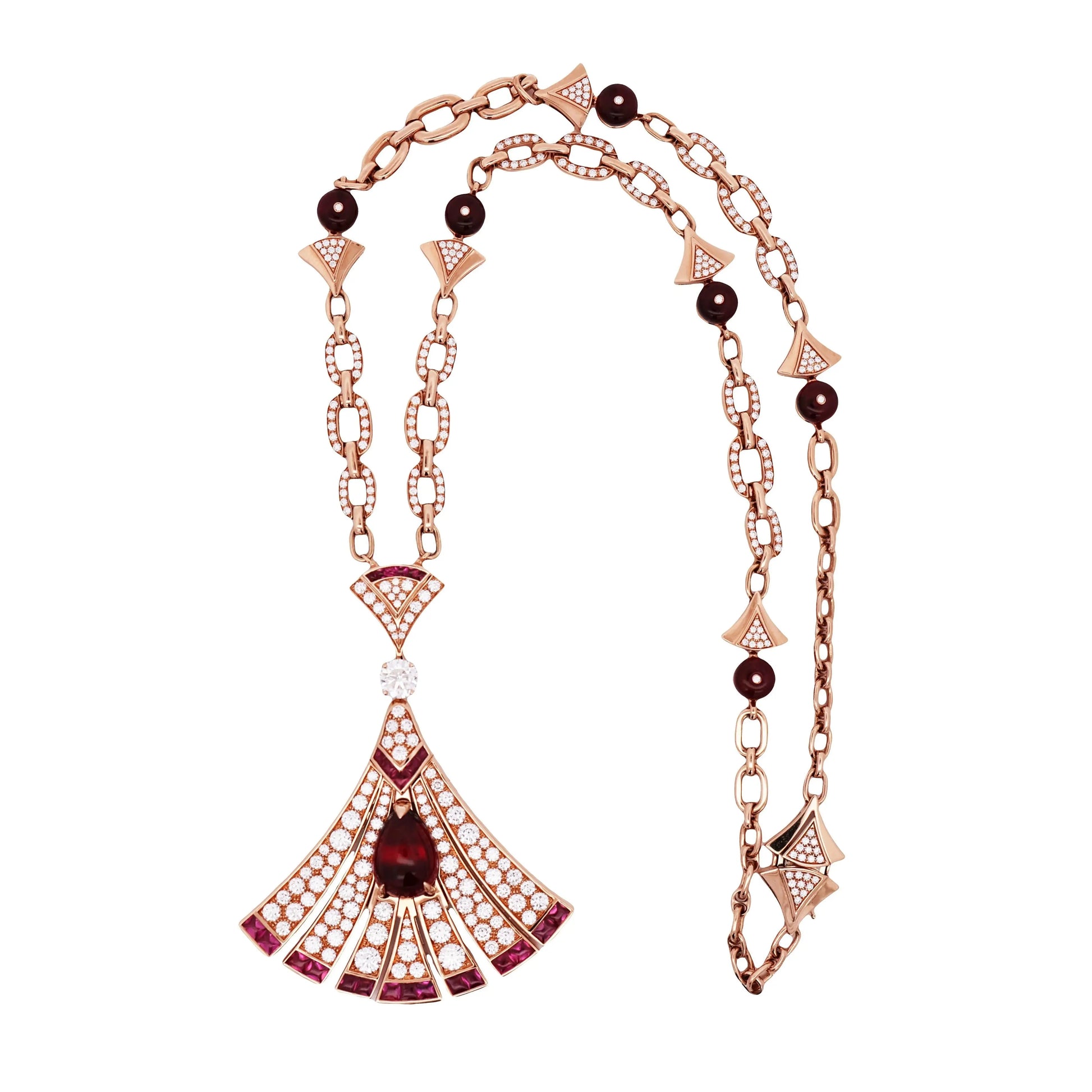 Bvlgari, 18K Gold Tourmaline Diamond Divas Dream Pendant Necklace