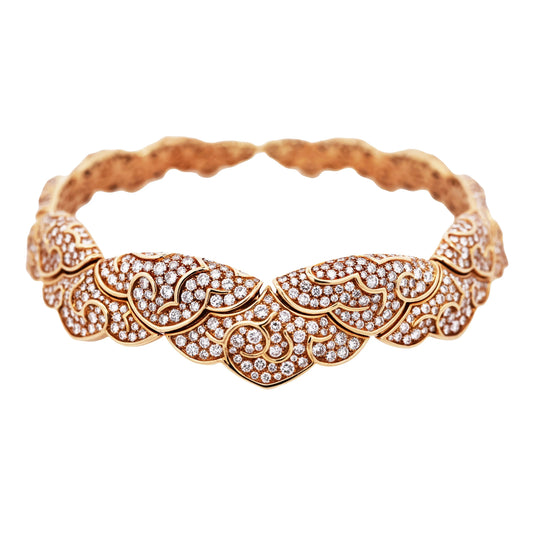 Marina B, 18K Gold Diamond 'Esclave' Choker Necklace Marina B