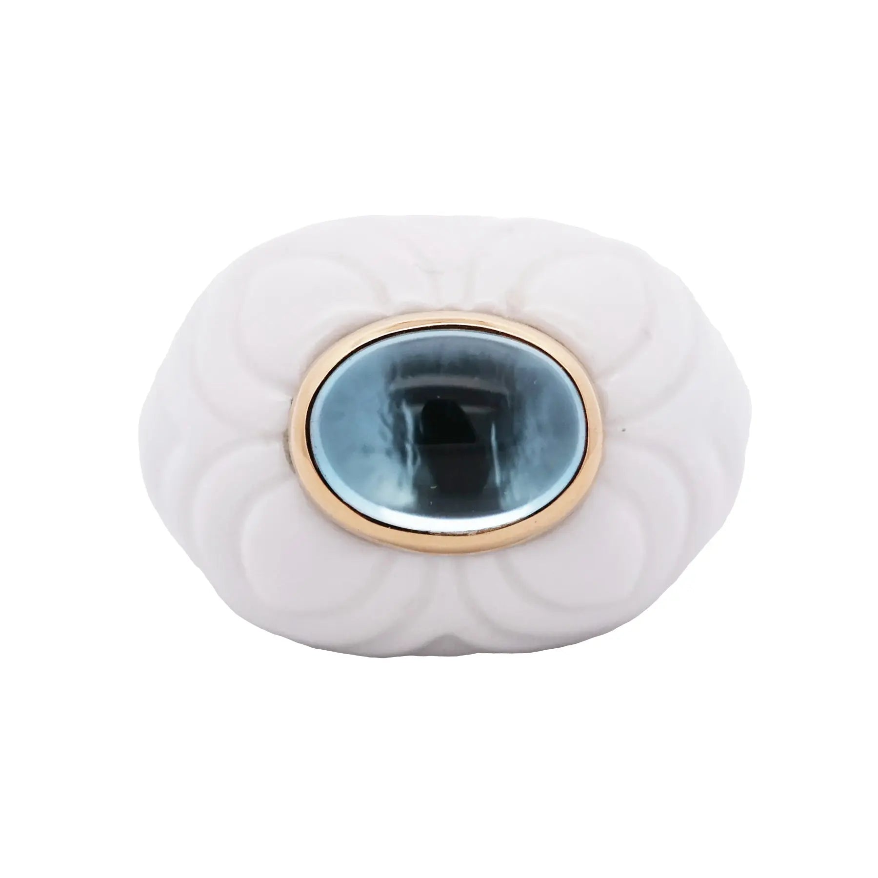 Bvlgari, 18K Gold Topaz Ceramic Ring Bvlgari