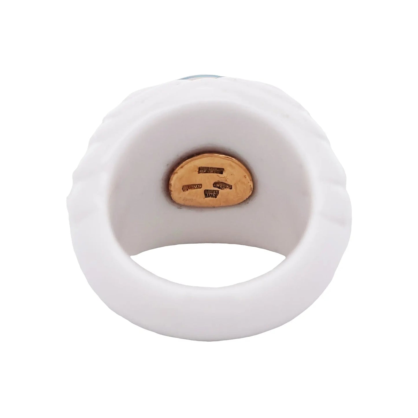 Bvlgari, 18K Gold Topaz Ceramic Ring Bvlgari