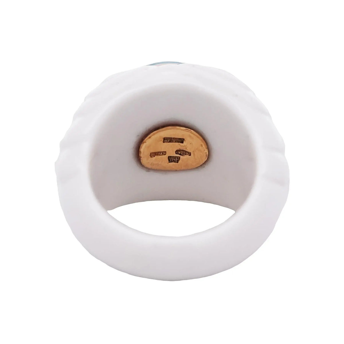 Bvlgari, 18K Gold Topaz Ceramic Ring