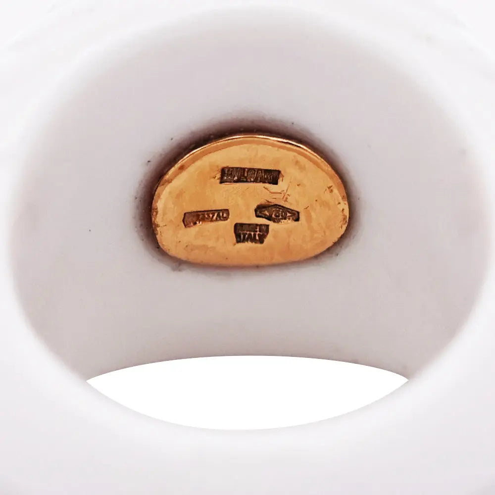 Bvlgari, 18K Gold Topaz Ceramic Ring Bvlgari