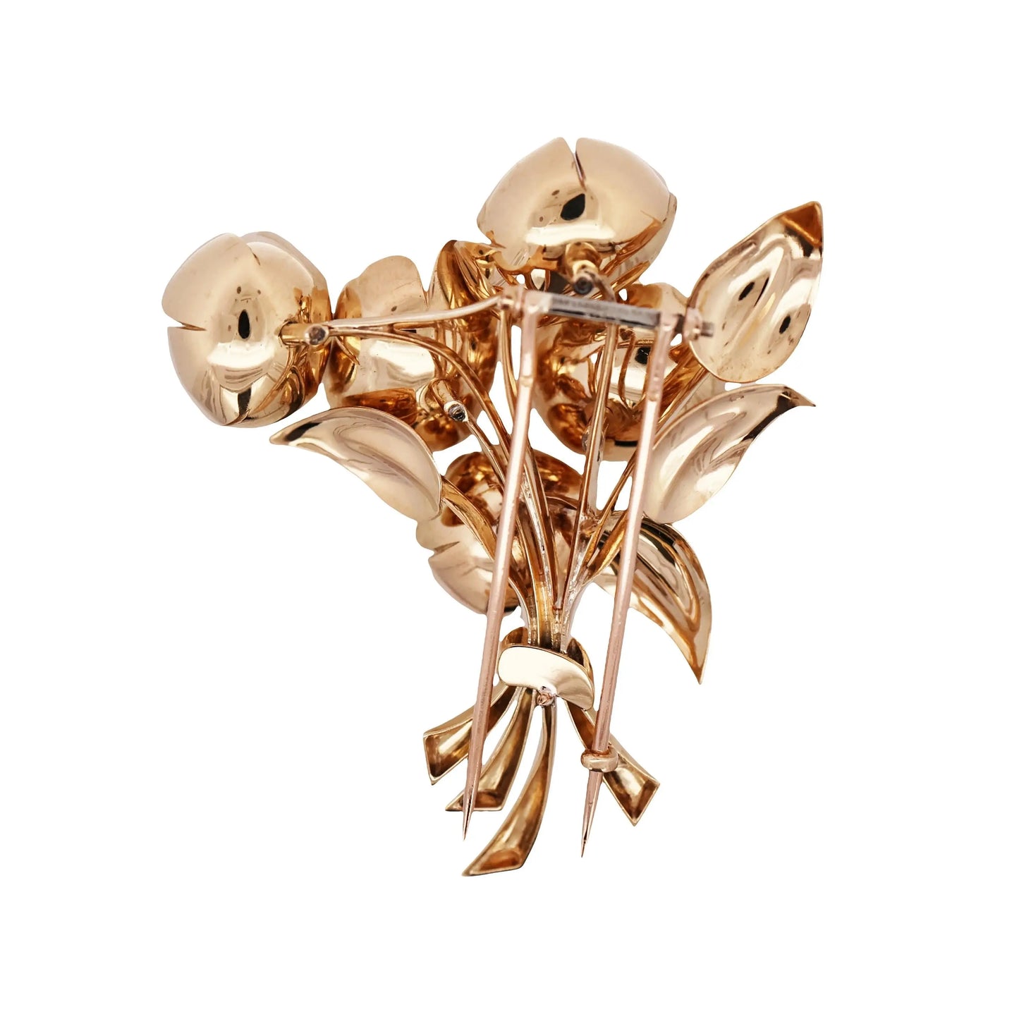 Van Cleef & Arpels, 18K Gold Diamond Buttercup Flower Brooch
