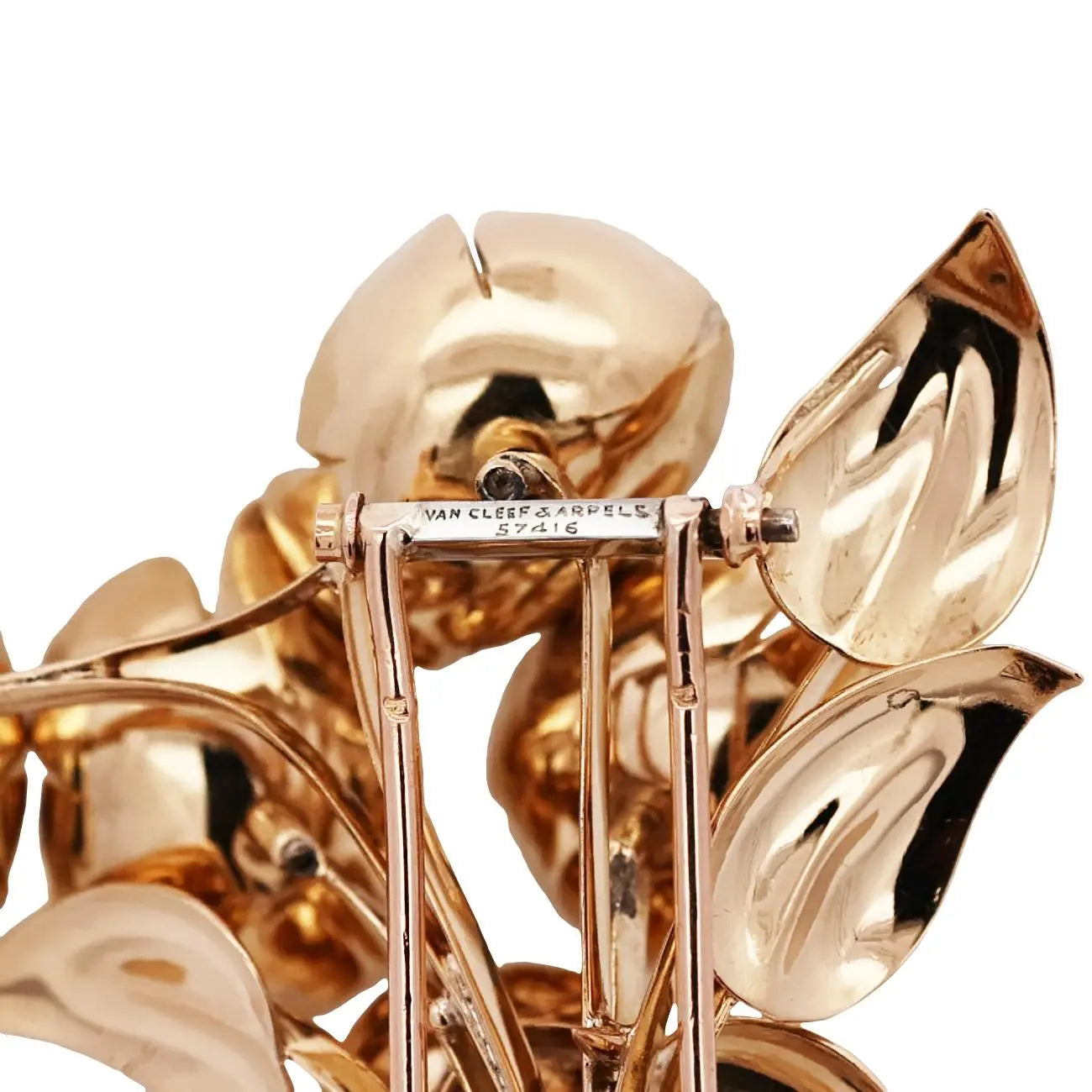 Van Cleef & Arpels, 18K Gold Diamond Buttercup Flower Brooch