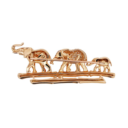 Cartier, 18K Gold Diamond Elephant Brooch Cartier