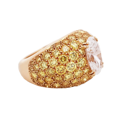 Van Cleef & Arpels, Diamond Yellow Diamond Ring, Certificate VCA