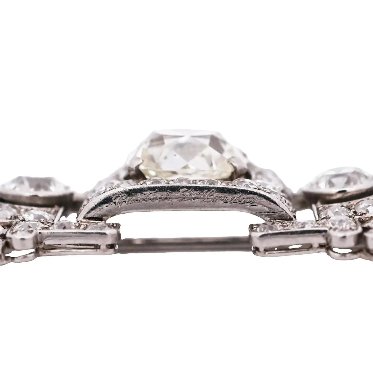 Art Deco, Platinum Diamond Brooch, IAJA, GIA
