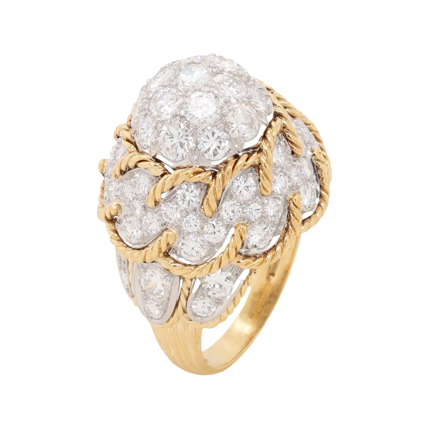 18K Gold Diamond ring Lueur Jewelry