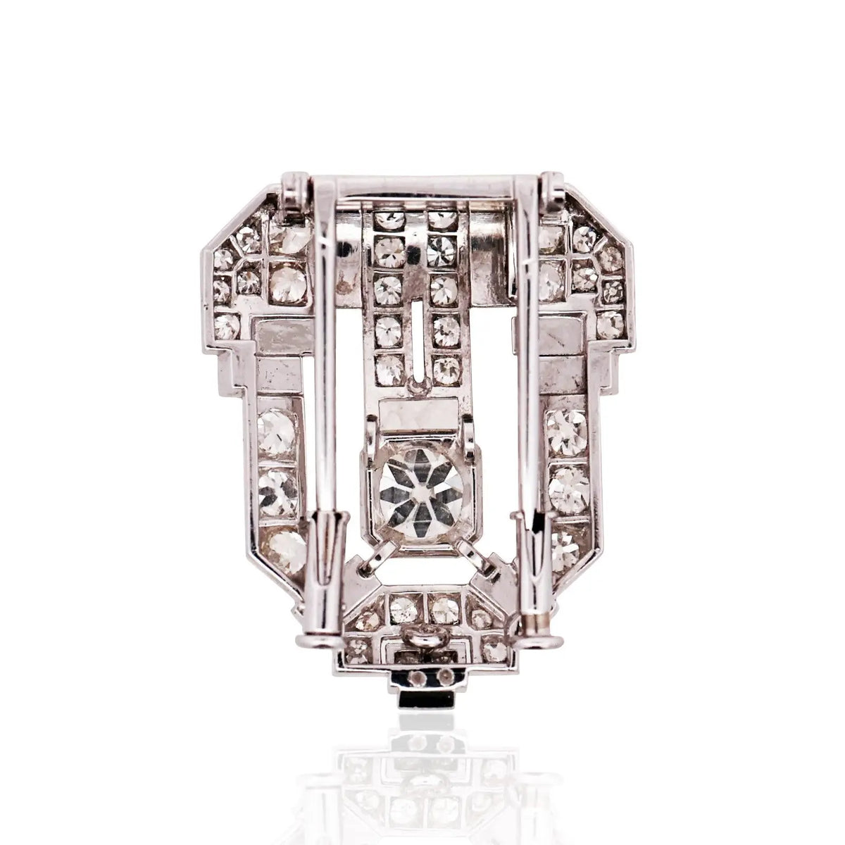 Art Deco, Platinum Diamond Brooch