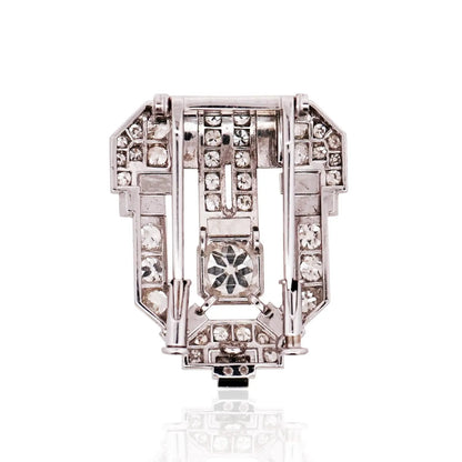 Art Deco, Platinum Diamond Brooch