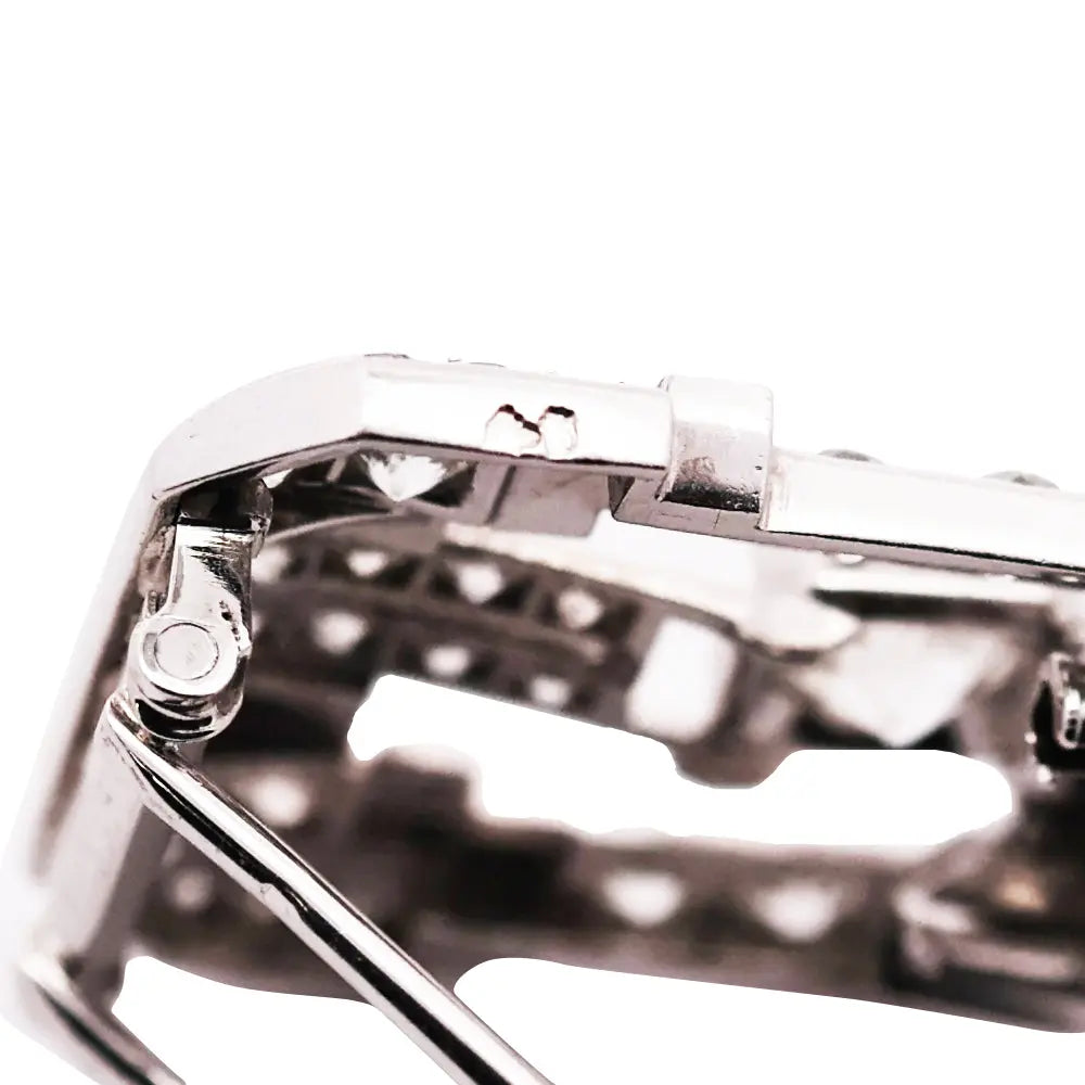 Art Deco, Platinum Diamond Brooch Lueur Jewelry