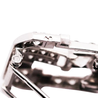 Art Deco, Platinum Diamond Brooch Lueur Jewelry