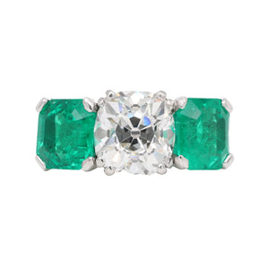 Van Cleef & Arpels, 3.26ct Diamond Emerald Ring, GIA, Certificate
