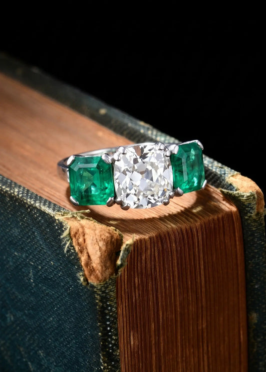 Van Cleef & Arpels, 3.26ct Diamond Emerald Ring, GIA, Certificate VCA