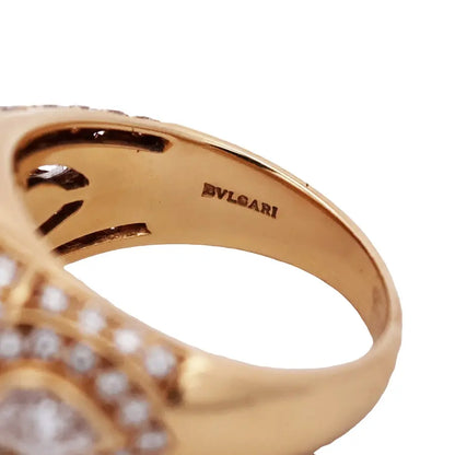 Bvlgari, 18K Gold Pearl Diamond Ring Bvlgari