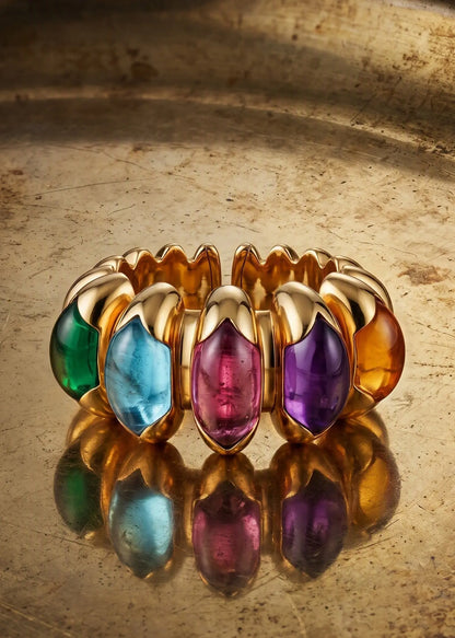 Bvlgari, 18K Gold Gemstone Ring Bvlgari