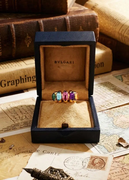 Bvlgari, 18K Gold Gemstone Ring Bvlgari