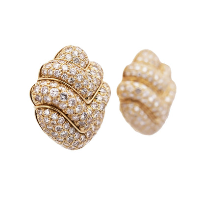 Bvlgari, 18K Gold Diamond Earrings