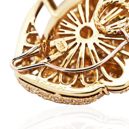 Bvlgari, 18K Gold Diamond Earrings