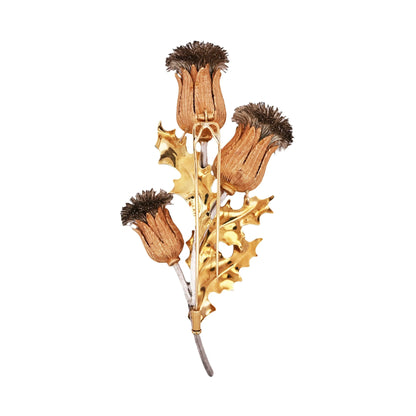 Buccellati, 18K Gold Thistle Brooch