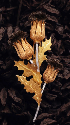 Buccellati, 18K Gold Thistle Brooch