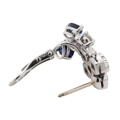 Graff, 18K Gold Sapphire Diamond Earrings