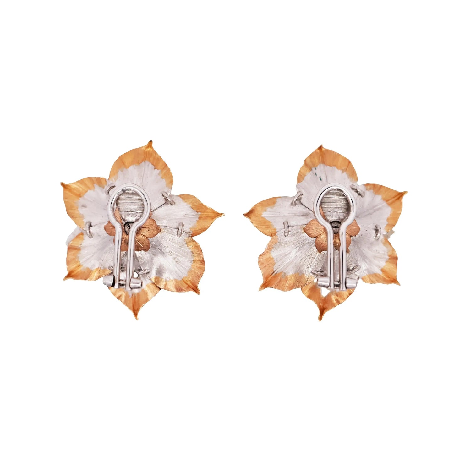 Buccellati, 18K Bi-color Gold Diamond Earrings