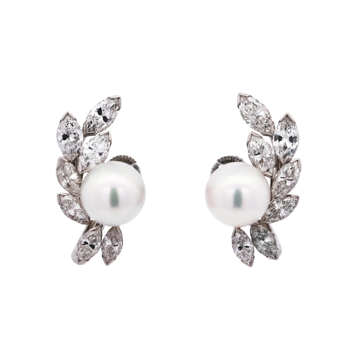 Oscar Heyman, Platinum Diamond Earrings, Certificate
