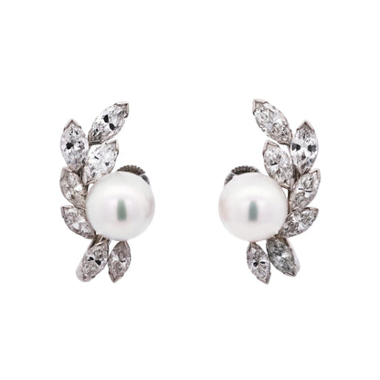 Oscar Heyman, Platinum Diamond Earrings, Certificate