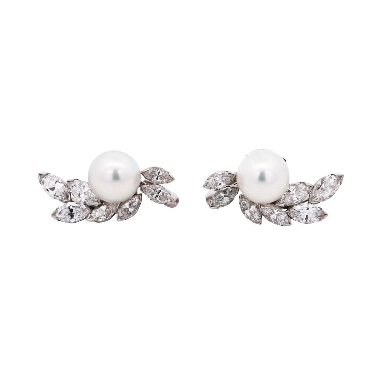 Oscar Heyman, Platinum Diamond Earrings, Certificate
