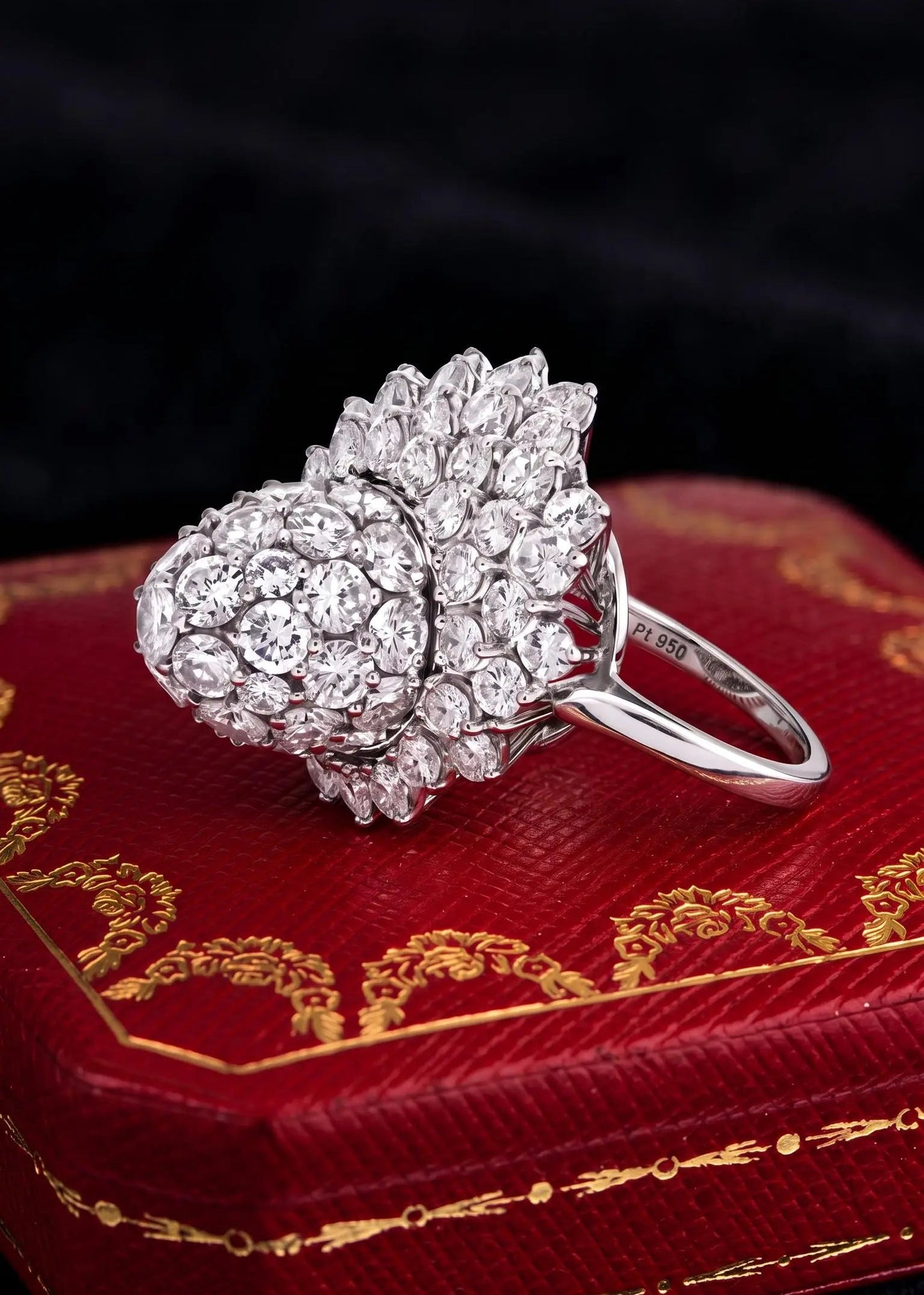Cartier, Platinum Diamond Tulip Ring