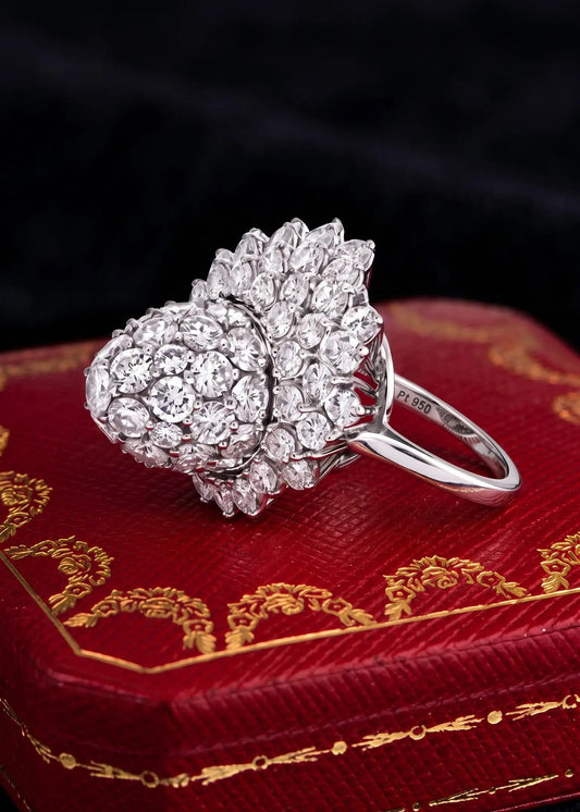 Cartier, Platinum Diamond Tulip Ring