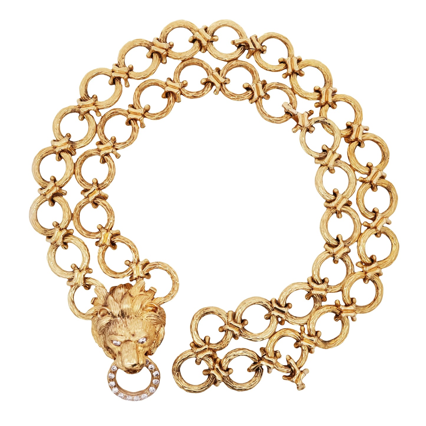 Van Cleef & Arpels, 18K Gold Lion-head Necklace