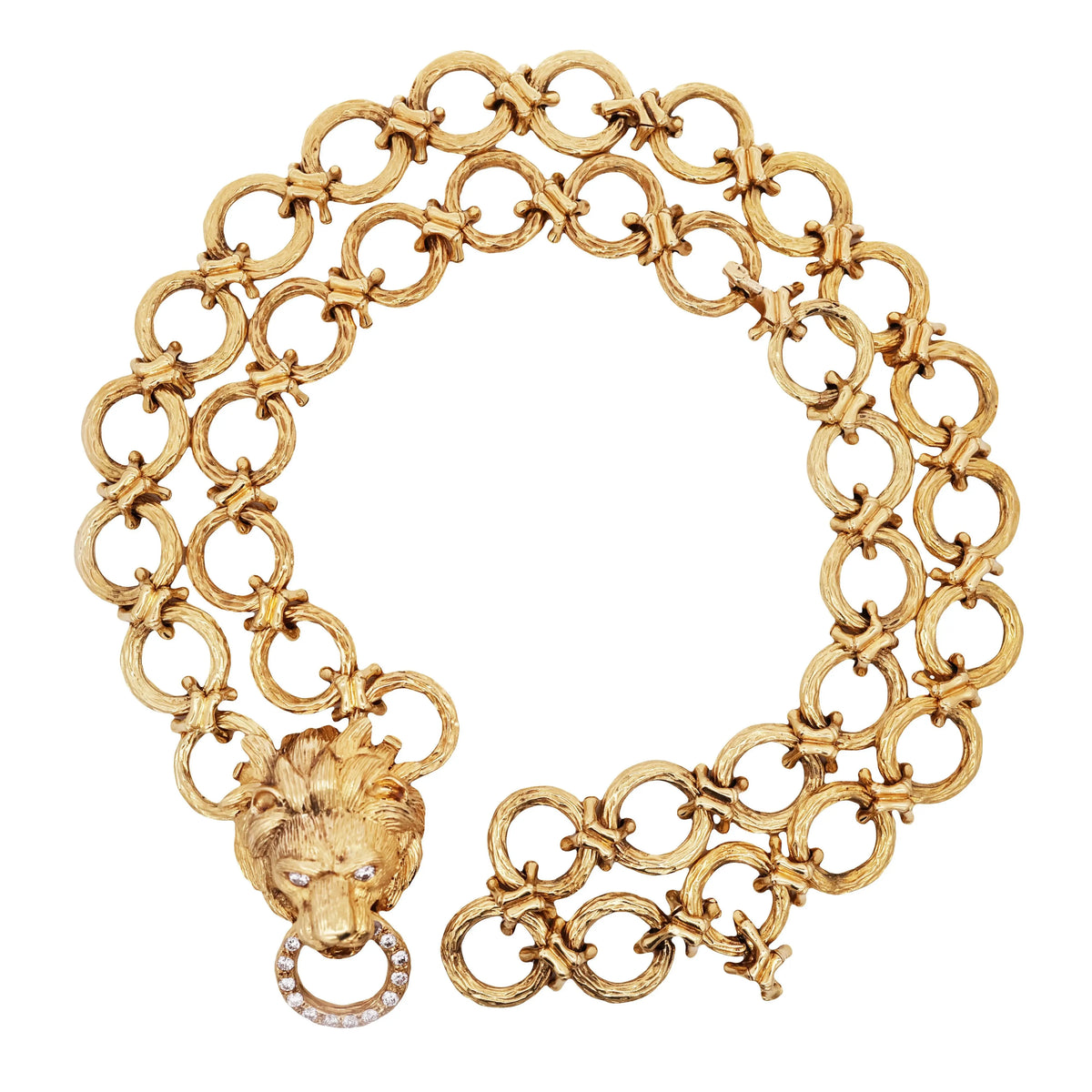 Van Cleef & Arpels, 18K Gold Lion-head Necklace