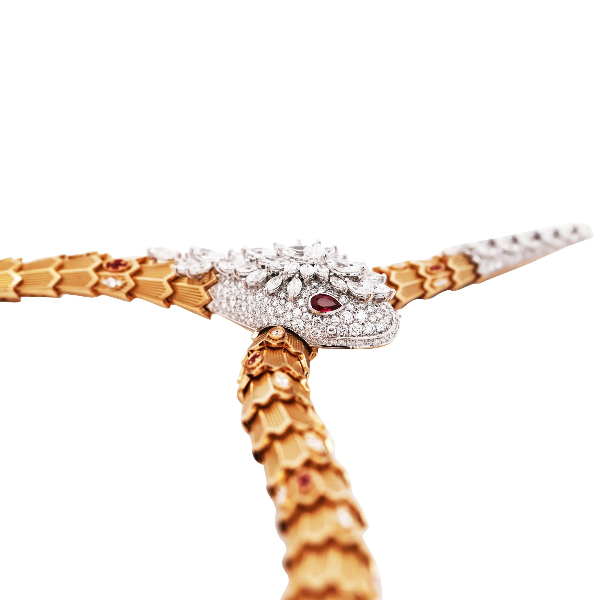 Bvlgari, 18K Gold Diamond Serpenti Necklace