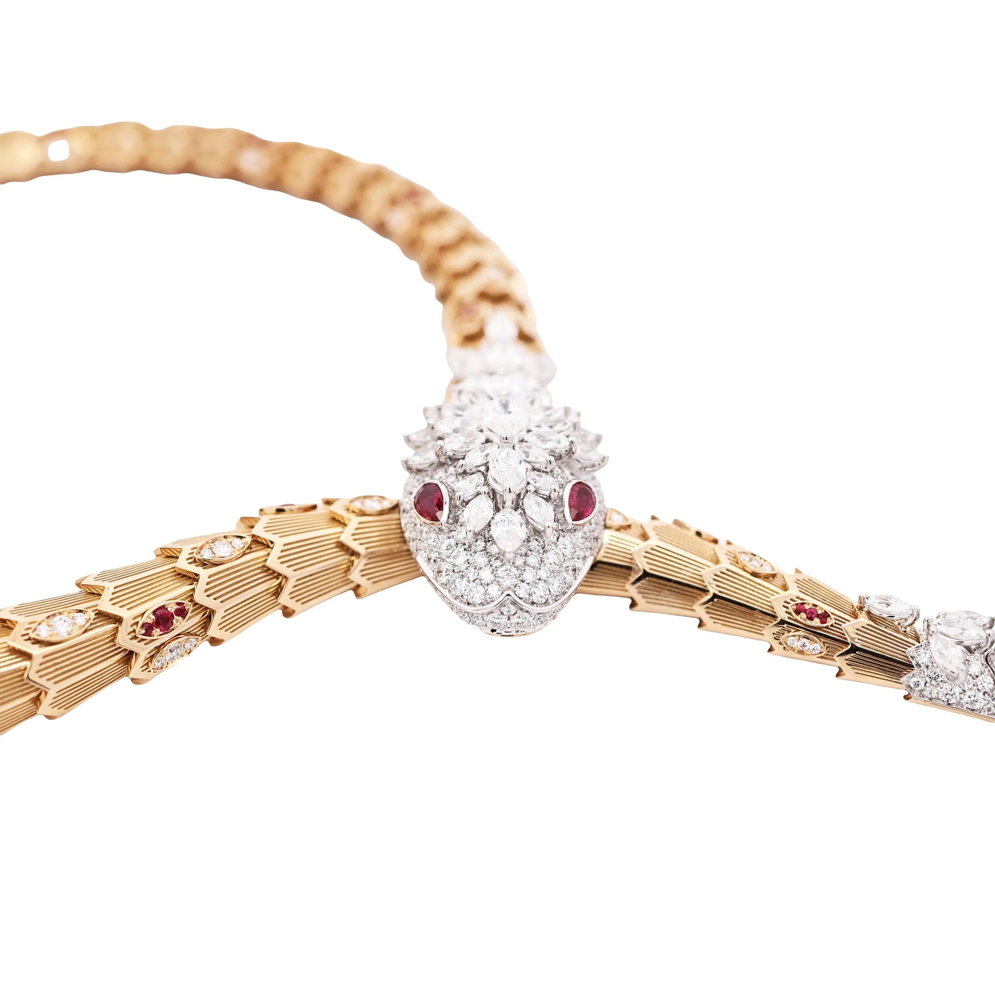 Bvlgari, 18K Gold Diamond Serpenti Necklace