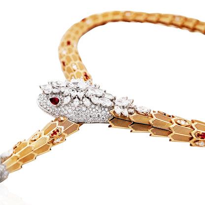 Bvlgari, 18K Gold Diamond Serpenti Necklace