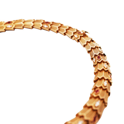 Bvlgari, 18K Gold Diamond Serpenti Necklace