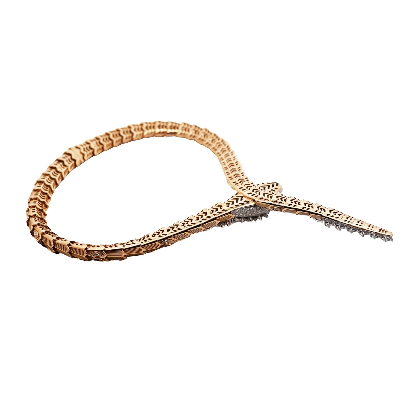Bvlgari, 18K Gold Diamond Serpenti Necklace