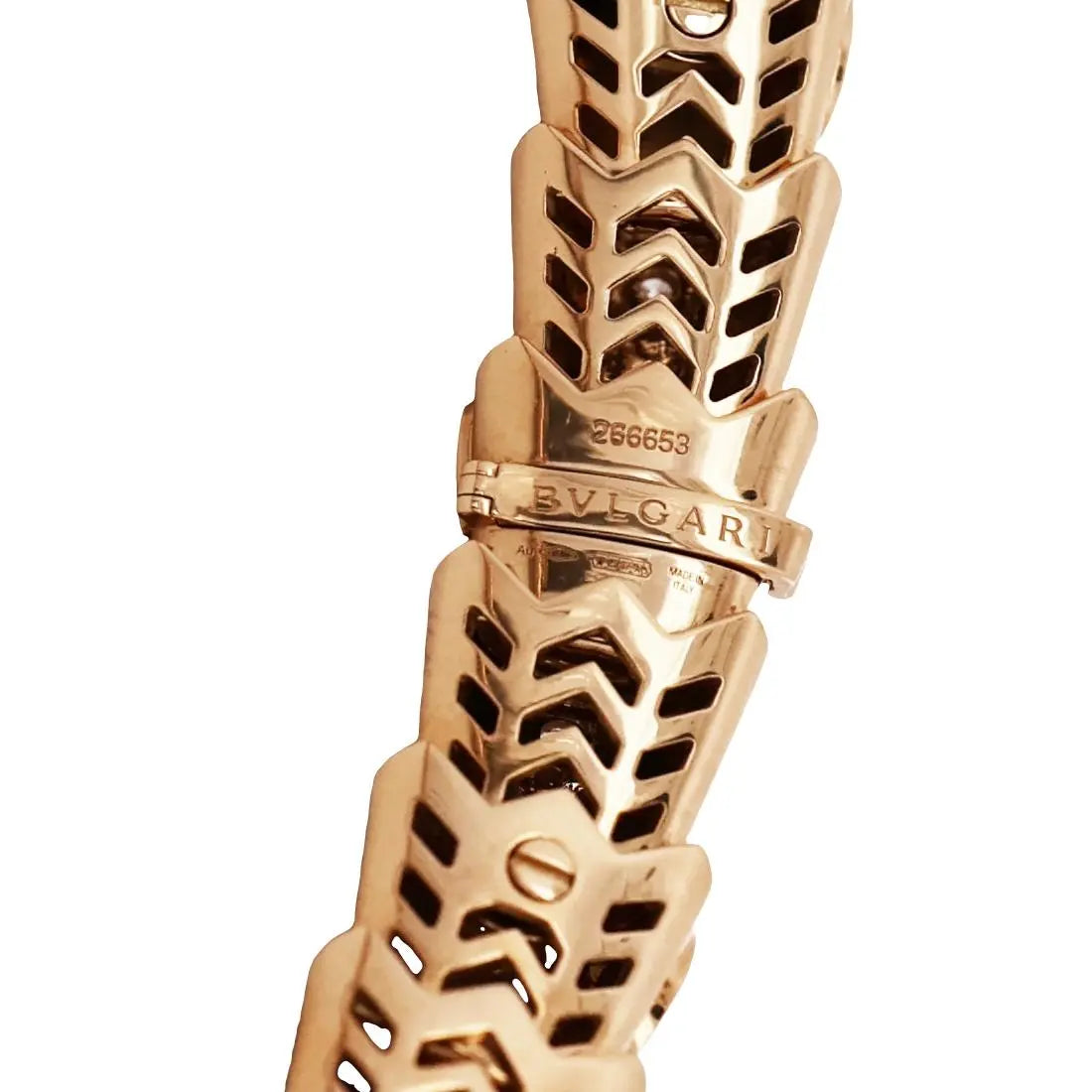 Bvlgari, 18K Gold Diamond Serpenti Necklace