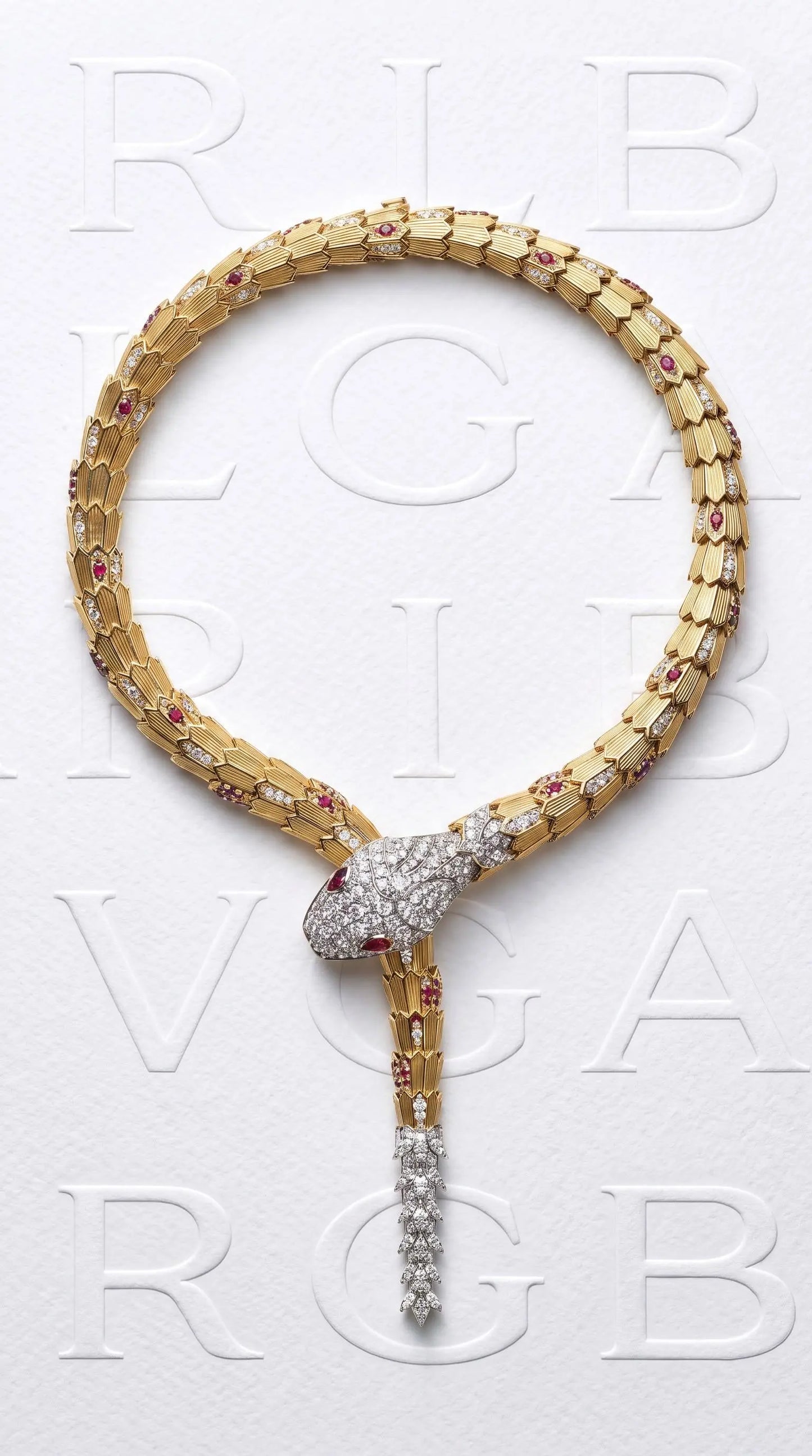 Bvlgari, 18K Gold Diamond Serpenti Necklace